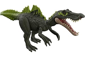 Mattel Jurassic World Figurine Dinosaure articulée Ichthyovenator, Attaque Rugissante, sons et mouvements, avec code ADN scannable, Jouet Enfant, Dès 4 ans, HDX44