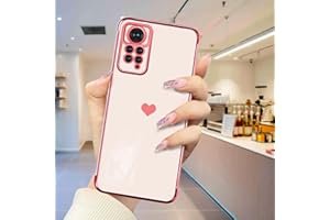 LENGRACE Cover per XiaoMi RedMi Note 11S 4G / Note 11,Custodia Design Modello Cardiaco Ultra Sottile Placcatura TPU,Colori Brillanti Specchio Silicone Antiurto Custodie Case Cover(Rosa)