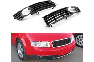 Areyourshop Lot de 2 housses de grille pour pare-chocs Bas pour Au-di phare antibrouillard A4 B6 2002-2005