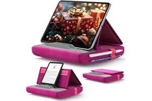 JSAUX Tablet Halter Kissen, Lesekissen Ständer, Halterung für Bett Sofa Kompatibel Mit iPad Pro 11 10.5 9.7 10.2 Air Mini, Kindle, E-Reader und Mehr 4-11'' Geräte Rotviolett