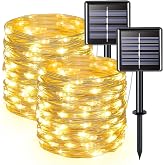 Light Home G&uuml;neş Enerjili LED Işık Zinciri &ndash; 20 Metre, 200 LED, IP64 Su Ge&ccedil;irmez, 8 Modlu, Sıcak Beyaz Işık, Bah&ccedil;e, Ağa&ccedil;, Ter