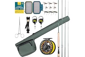 SF Fliegenfischruten-Kombination, 4 Stück, 3 W, 2,3 m, 4 W, 2,4 m, 5/6/7/8 W, 2,7 m, Smaragdgrün, 24T Kohlefaser-Rute mit Koffer, vorgespulte Rolle, Fliegenbox mit Fliegen, konisches Vorfach,