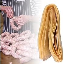 VICASKY Kollagen-Wursthüllen - Natürliche Essbare Hüllen Für Bratwurst, Rohwurst & Räucherwurst