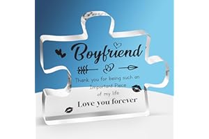 BUIOATA Boyfriend Gifts, Boyfriend Birthday Gifts - Acrylic Puzzle Plaques, Anniversary Funny Gifts for Boyfriend, Best Boyfriend Gifts, Romantic Gifts for Boyfriend, Boyfriend Presents
