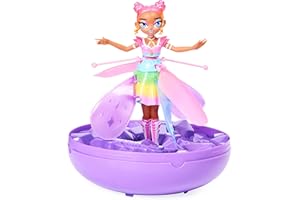 HATCHIMALS - Muñeca Hada Voladora - PIXIES CRYSTAL FLYERS RAINBOW GLITTER IDOL - Juguetes Niña Hada Voladora Crystal Flyers Mágica que se ilumina - 6064936 - Juguetes Niños 6 años +