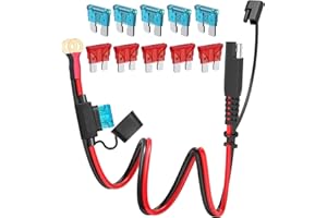 GTIWUNG Adattatore Rapido SAE 3.3FT 12V 1 m SAE ad Anello Terminale Imbracatura, Cavo di Collegamento Connettore SAE a O-ring, Cavo di Prolunga Scollegamento Rapido a 2 pin, 10AWG