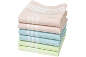 Hankiss – näsdukar av ekologisk bomull färg – modell SPRING – storlek 28 cm x 28 cm – 6 stycken – 100 % bomull GOTS-certifierade
