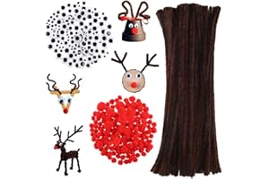 XLONG 450 Piezas Limpiapipas Marron,Limpiapipas Manualidades,Limpiador de Pipas,Tallos de Chenilla,Chenilla Manualidades,Tallos de Chenilla pipe Cleaners para Niños Manualidades