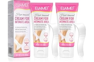 ‎QLIGES Enthaarungscreme Intimbereich,Haarentfernungscreme Frauen MäNner,Enthaarungscreme für Intimbereich,für Intime und Empfindliche Haut,Schnelle und Effektive Haarentfernung FüR In Nur 6-8 Minuten 2pcs