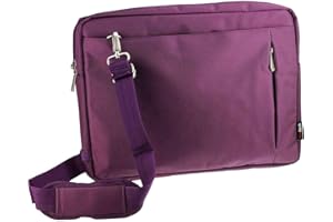 Navitech Bolsa para Ordenador Portátil Morada Resistente Al Agua - Compatible con la YOTON 12.5" Portable DVD Player