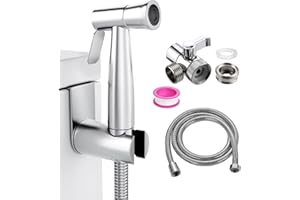 DQZSY Douchette Toilette Wc Kit, de Pulvérisateur de toilette pour bidet Douchette WC Kit avec crochet de réservoir d'eau et tuyau