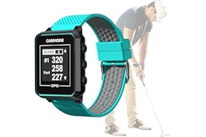 CANMORE TW356 Orologio GPS da golf per uomo e donna, aggiornamento gratuito di oltre 41.000 campi precaricati in tutto il mondo, display LCD ad alto contrasto, chip IC di aggiornamento, Turchese