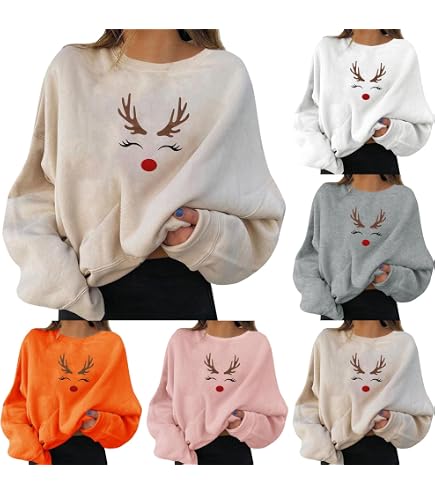 Sweat-shirt Femme 2022 – Pull Léger à Col Rond – T-shirt Long Manches – Coupe Ample Décontractée – Grande Taille Disponible
