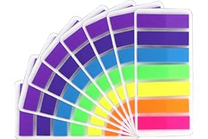 TOP-PINDU 1120 Sticky Notes Flags, Repositionable, 7 Bright Colors Page Index Stickers Color Tabs Flag
