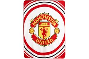 BINOA Red Devils Giant Manchester Utd Couverture polaire en polyester doux 125 cm x 150 cm