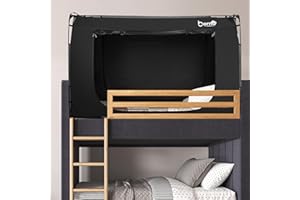 Borna Bed Tent Bed Canopy Bunk Twin Size, Portable Sleeping Tents Dream Tents Indoor for Kids and Adult, Breathable Privacy Space on Bed with Three Doors (Mattress Not Included)