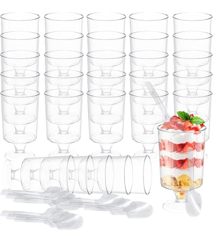 100 Coppette In Plastica Colorata Per Gelato E Yogurt - Formato Piccolo 150 Cc, 5x9.5 Cm, Ideali Per Macedonia E Degustazioni