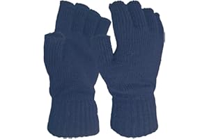 TEDDYT'S Ladies Super Soft Warm Fine Knit Thermal Fingerless Winter Gloves
