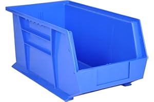 Pack of 10 x Rhino Tuff Bin40 Plastic Storage Parts Bins - Stacking Component Box Ideal for Garage Workshop or Warehouse Shelving Bin