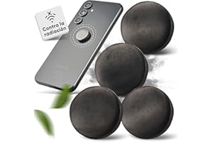 Pegatina de Piedra de Shungit PURAJA | Bloqueador EMF para teléfonos móviles, Smartphones, Tablets y portátiles | Pegatina de Piedra de Shungita con Certificado | Original de Karelia