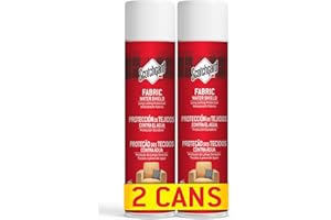 Scotchgard Fabric Transparent Water Shield, 2 Cans x 400ml each - Water Repellent Spray for Clothing and Household Upholstery Items, Long-Lasting