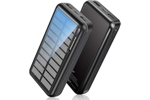 ARTINABS Power Bank 48000mAh, Solar Ladegerät Outdoor mit 2 Ausgängen, [USB-C-Eingänge] Solar Power Bank mit LED-Batterieanzeige Schnellladung Externer Akku für Tablet Smartphone