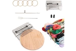 ‎PLPLAAOO Stopfmaschine,Mini-Stopfmaschine,Speedweve-Webwerkzeug,Schnelle Mini-Stopfmaschine zum Ausbessern,Webstuhl-Kit für AnfäNger,Jeans Reparieren,LöCher Reparieren,SchöNe Webkunst(21haken)