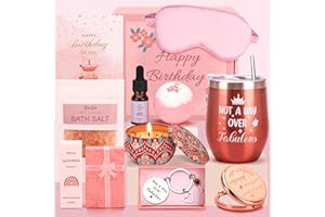BAICAI Birthday Pamper Hampers For Women, Pamper Gifts For Her Mother Birthday Present Relaxation Spa Gift Set Birthday Beauty Box Women Birthday Pamper Kit Birthday Bath Gift Care Package For Her