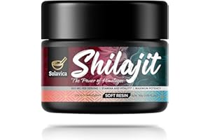 SOLAVICA Shilajit 600mg Himalayan Shilajit Resin - Maximum Potency Pure Shilajit Resin with Fulvic Acid & 85+ Minerals, Supports Stamina and Vitality, 30g (Pack of 1)
