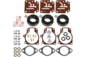 WFLNHB 3pcs Carburetor Rebuild Kit with Float fits for Johnson Evinrude 396701 18 20 25 28 30 35 40 45 48 50 55 60 65 70 75 HP
