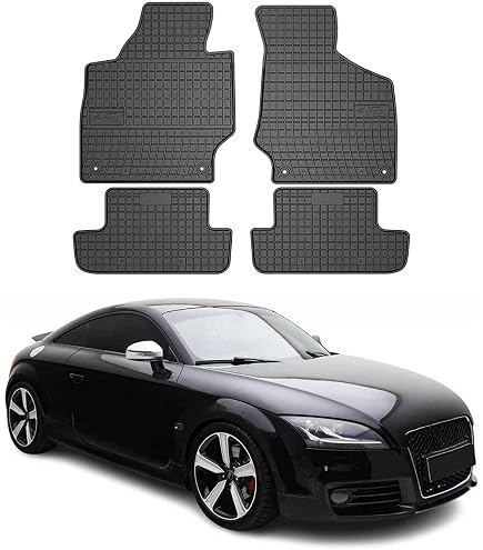 CARMAT TEXER Tappetini Auto In Tessuto Per Audi TT 8J (2006-2014) – Set 2 Pezzi, Nero, Su Misura, 650 G/m² - 4
