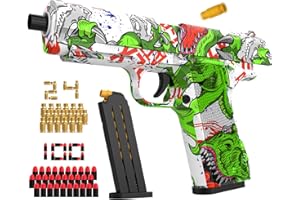 MIERYD Spielzeug Pistole, Schaumstoff-Blaster Bullet Spielzeugpistole Kinder mit 100 Soft Bullet und Magazin Blaster Toy, Schieß Spiele Drinnen und Draußen Geburtstags Geschenke für Jungen Mädchen
