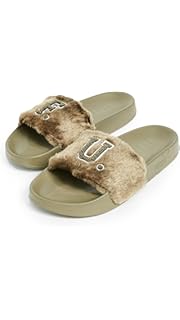 puma fluffy sliders womens