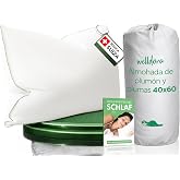 Welldora Pillow 40x60, Premium 3 Chambers, Down &amp; Feathers, Soft Comfort | Hotel Luxury Feeling Down Pillow for Back and Side
