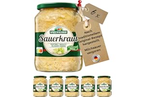 ‎OSTPRODUKTE-VERSAND 6x Sauerkraut Traditionell milchsauer vergoren und schonend pasteurisiert Marke: Spreewaldhof 650g (3,9 kg) - heimischer Anbau