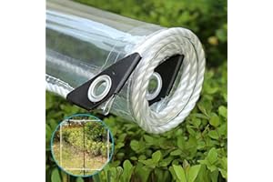 PIPRE 160cm x 290cm Carpa Exterior de plástico, Aislamiento, A Prueba de Polvo, A Prueba de Lluvia, Cubierta Impermeable para Plantas, Invernadero, Plástico, Transparente