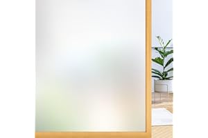 rabbitgoo Window Film Privacy Film for Glass Windows, Frosted Glass Sticker Static Cling without Glue for Bathroom Home Office Matt 44.5x200 cm