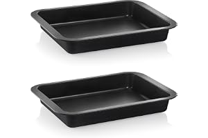 Grizzly 2 x ugnsform, medium non-stick-beläggning, med handtagskant, kan även användas som lasagneform, gryta eller kakplåt