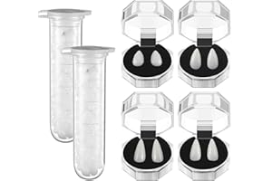 PQXJIOAE 4 Pairs Vampire Teeth, Vampire Fangs, Fangs Teeth, Halloween Fake Vampire Teeth Adult Kids with Adhesive for Halloween Costume Props Party Favors (13 mm, 15 mm, 17 mm, 19 mm)