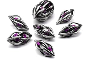 Dadi D&D Arcanum, Set Dadi D&D Metallo con Scatola Dadi DND Poliedrici Vuoti Set Dadi da Gioco per Dungeons and Dragons HNCCESG Dadi D4/D6/D8/D10(0-9 e 00-90)/D12/D20 Facce()
