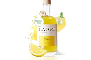 Laori Amalfi No 03 | Limoncello sans alcool | Parfait pour le Limoncello Spritz et les cocktails sans alcool | Sans arômes artificiels | Colorants végétaux | Apéritif citron sans alcool 500 ml