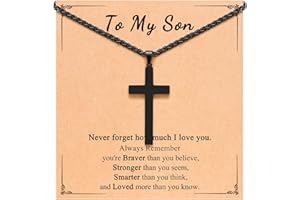 D Dongjiangjin Gift Cross Necklace for Men Teen Boys Easter Confirmation Gifts for Boys Christian Gifts for Men