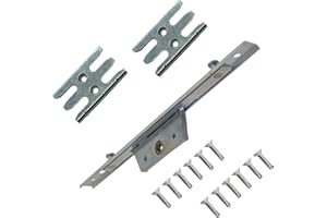 UPVCSTORE 400mm Offset Espag Universal Repair Kit Window Lock Gearbox Mechanism 16mm U Rail Bar Rod 20mm Backset 8mm Mushrooms Keeps + Screw Included