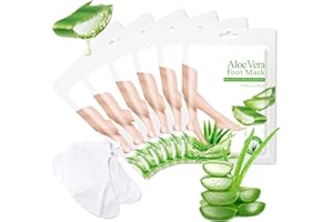 PAYFULLY Hornhaut Socken, 6 Paar Aloe Vera Fußmaske, Feuchtigkeitsspendende Pflege Fussmaske Socken, Hornhautsocken für Trockene und Rissige Füße, Hornhautentferner Socken für Frauen & Männer