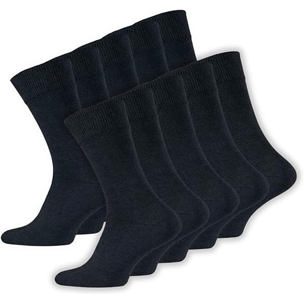 6 Pairs Non Elastic Diabetic Mens Socks Easy Gentle Grip Loose Wide - Foto 6
