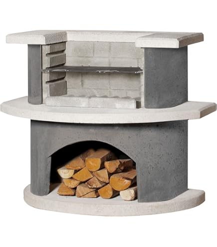 Wellfire Duna Edelstahlhaube Grillkamin | Mit Grillrost & Fliesen | 192cm Höhe