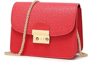 VINBAGGE Bolso Bandolera Mujer Pequeño de Cuero PU, Bolsos de Hombro Cruzado Mujer con Correa Ajustable Embrague Clutch Pochette Noche Regalos de San Valentín y Navidad