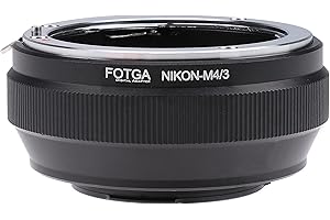 Hersmay Objektiv Adapterring für Nikon AI Objektiv auf M4/3 MFT Mount Kamera für Panasonic GF1 GF2 GF3 GF5 GF6 GX1 GX7 GH1 GH2 GH3 GH5 GH5S GH6 Für Olympus E-M1 EP3 EP5 E5 EPM1 EPM2 OM-D EM5 EPL3 EPL5