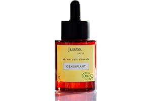JUSTE PARIS N 1 Serum pousse cheveux Bio - Traitement microbiote cuir chevelu - Anti chute femme et homme - plus 7000 cheveux - Favorise la croissance capillaire - Fabriqué en France - Ingrédients naturels