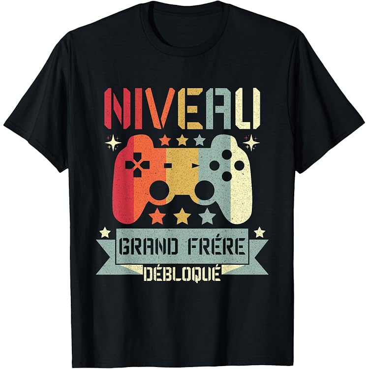 Sweatshirt 'Bientôt Grand Frère Gamer' – Cadeau Annonce Grossesse, Motif Manettes De Jeu, Coupe Classique, 241g